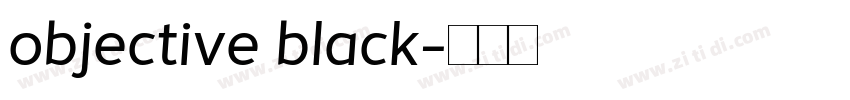 objective black字体转换